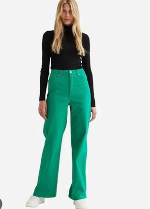 Джинсы зеленые denim co