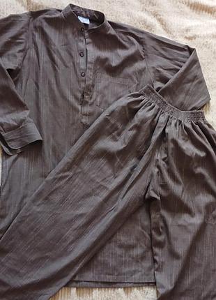 Етно костюм туніка кофта та штани/бріджи легкий унісекс xxs