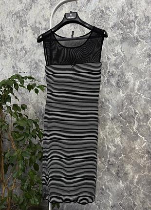 Сукня плаття еластична сукня в смужку guess s