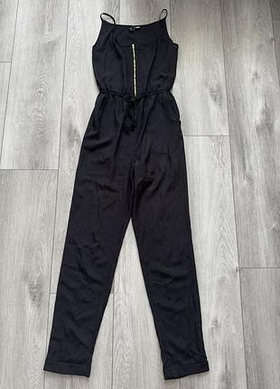 Літній/жіночий/комбінезон/зі штанами/чорний/легкий/класичний