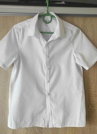 Рубашка белая классическая 11-12 лет