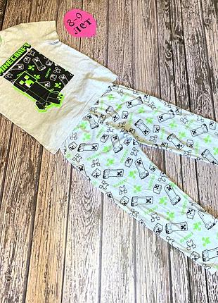 Піжама minecraft для хлопчика 8-9 років. 128-134 см