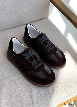 Анатомические кеды - campus, шоколад, натуральная кожа/замша