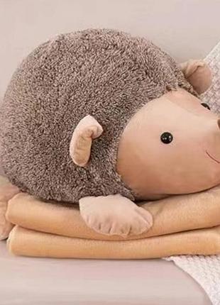 Плед-подушка игрушка 3в1 ёжик сашко 28024 (48см)