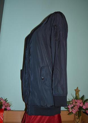 Утепленный бомбер удлинённый куртка-пальто деми3 фото