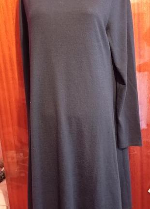 Синие платья трапеция трикотажное l