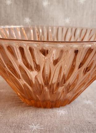 Фруктовниця, салатниця кольорове скло