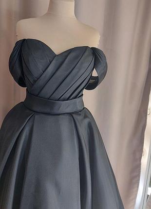 Выпускное/вечернее платье из органзы, черное