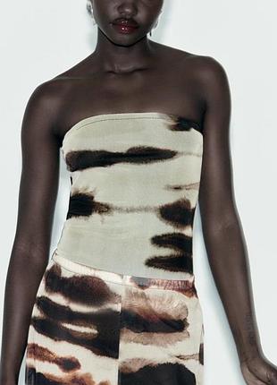 Боді без бретелей zara