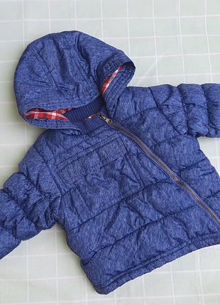 Куртка kitchoun на 60см рост тепла синяя в клетку