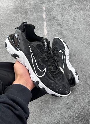👟 чоловічі кросівки nike react black white  👟