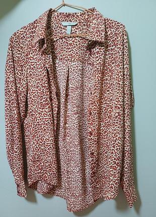 Рубашка h&m, жіночи кофти, блузка, леопардового кольору, сорочка