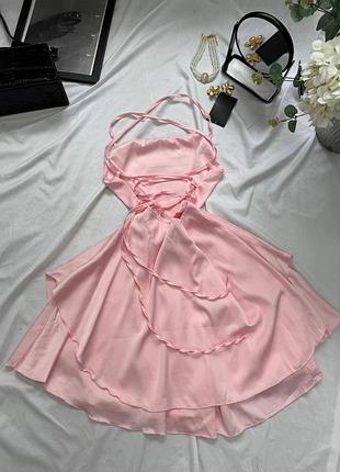 6️⃣5️⃣0️⃣грн сукня жіноча шовкова сукня коротка на завʼязках
