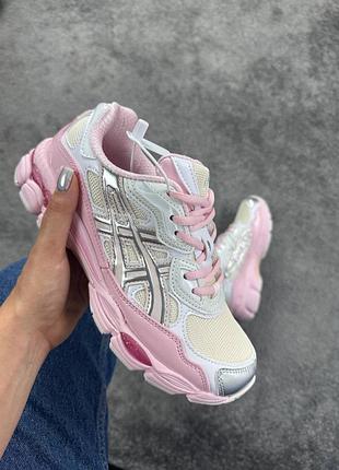 👟 жіночі кросівки asics gel nyc white pink 👟