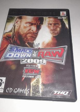 Игра реслинг wwe smackdown vs. raw 2009 ps2 sony playstation 2 диск game пс2 playstation2 play station гра драки файтинг