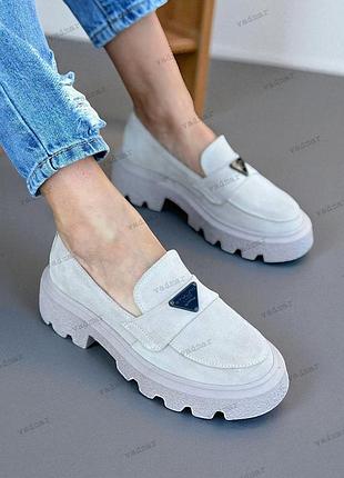 36-41 гг туфли - лоферы на платформе натуральная замша черный, коричневый, капучино, рыжий, беж