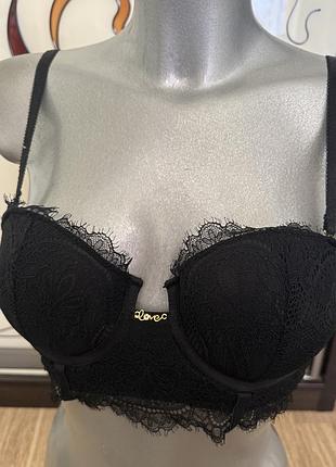 Шикарний, ажурний, бюстгальтер, в чорному, кольорі, від бренду: emerson