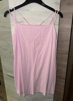 Сарафан жіночий літній льняний рожевий