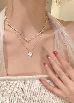 Милая, нежная, романтичная подвеска. ожерелье с подвеской в форме сердца.