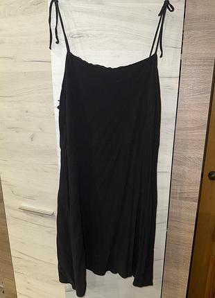 Жіночий чорний сарафан літній