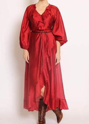 Длинное платье с воланами tensione in италия