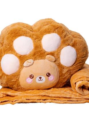 Іграшка-подушка з пледом і муфтою ведмедик 120*160см