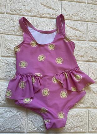 Купальник суцільний з спідничкою на дівчинку 9-12 місяців