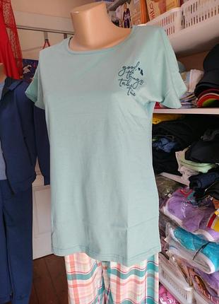 Пижама. женская, хлопковая футболка