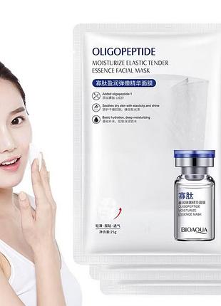 Маска для обличчя з олігопептидною есенцією, що відновлює, bioaqua, 25 грам - 5 штук