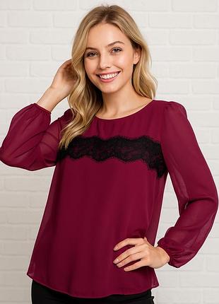 Блузка блуза нарядная длинный рукав размер xl (50)