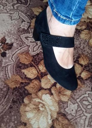 Туфли замшевые женские в стиле мэри джейн - easy street.