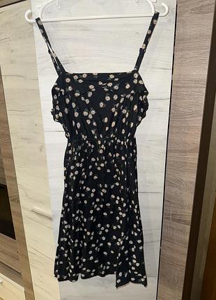 Літній сарафан жіночий atmosphere чорного кольору квітковий принт