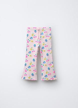 Легінси розкльошені з принтом zara 4612, 4613 (0061/517/637)