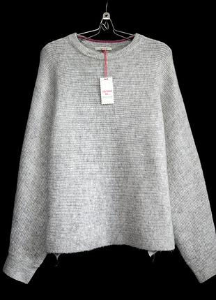 Теплий блискуй в'язаний джемпер з мохером р.16