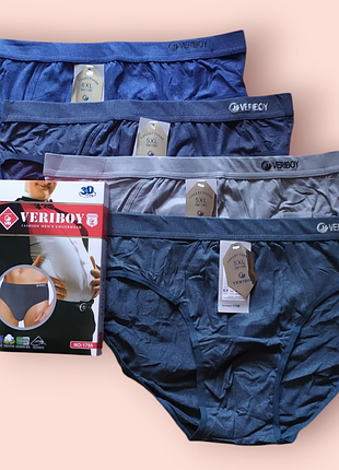 Veriboy мужские трусы-слипы батал 5xl 8xl | хлопок + бамбук | максимальный комфорт и уверенность каждый день |