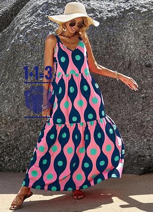 🥰 довга ярусна сукня в принт shein xl