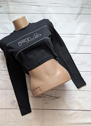 Черный топ, лонгслив от fila