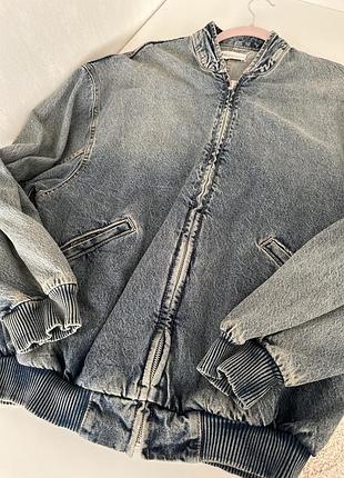 Джинсова куртка бомпер zara