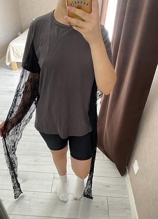 Футболка з мереживом