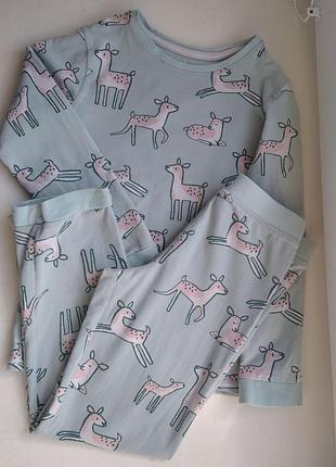 M&s пижама хлопок 6-7 лет 116-122 см олень