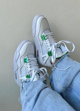 Кроссовки nike air jordan 4 retro «&nbsp;metallic green&nbsp;»