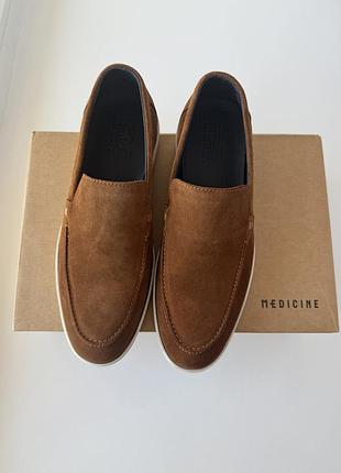 Мокасини чоловічі medicine коричневі замшеві 42