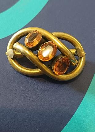 Брошь антиквариат викторианский узел