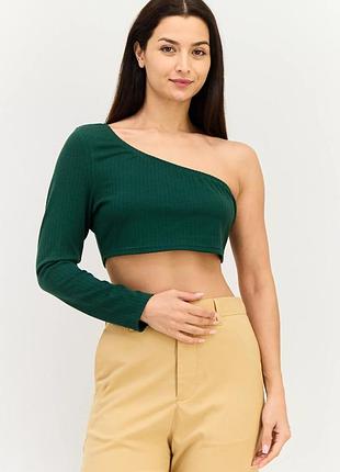 Glamorous кроп укороченный асимметричный лонгслив с одним рукавом