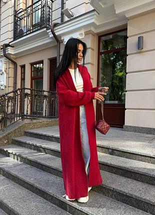 Пушистый кардиган свободного прямого кроя из мягкого и приятного на ощупь трикотажа туречки 🇹🇷