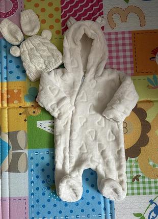 Чоловічок махровий і шапка з рукавичками