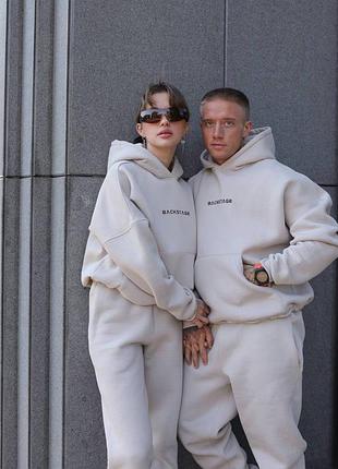 Женский теплый спортивный костюм утепленный на флисе трехнить парный зимний зима