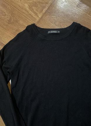 Светер джемпер базовий оверсайз подовжений  з віскози органічний чорний dunnes s