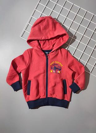 Красная толстовка худи для мальчика