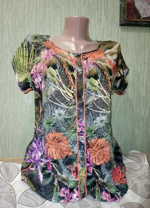Кофточка в тропический принт🌴🌴🌴🌴